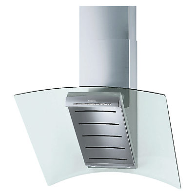 Miele DA289-4 Wall Mounted Cooker Hood, Stainless Steel Clear Glass Miele DA289-4 Wall Mounted Cooker Hood, Stainless Steel Clear Glass